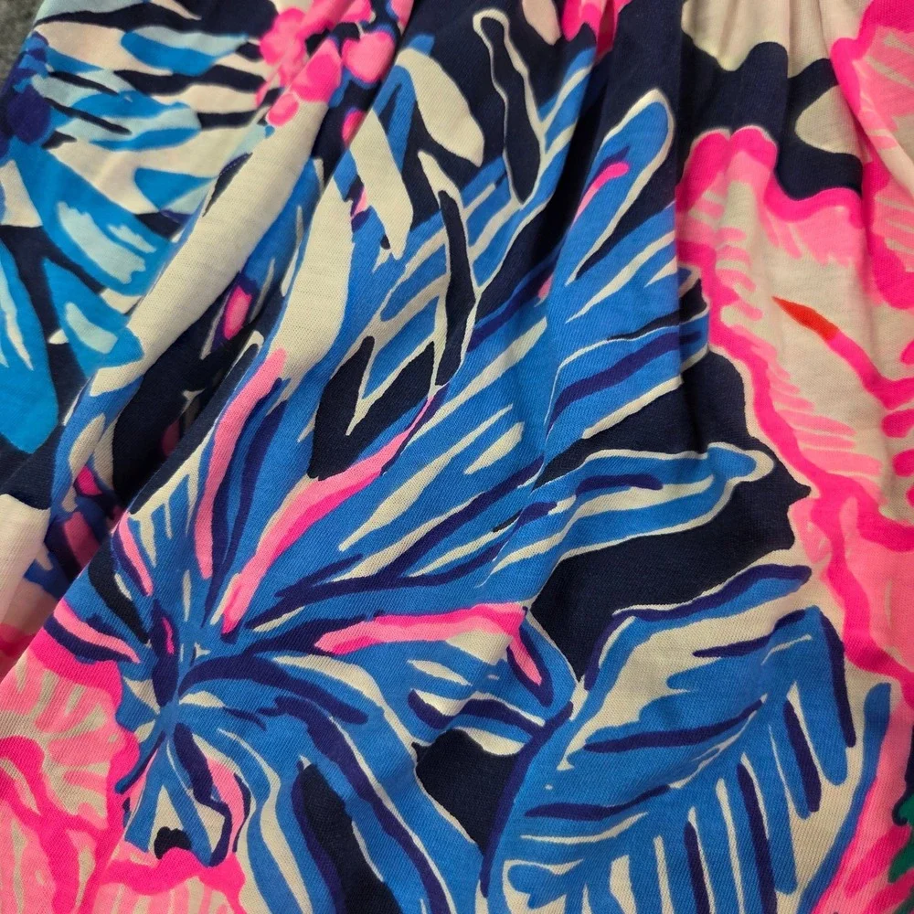 Lilly Pulitzer Girls Kids Minisa Dress Oyster Bay Navy High Tide - Large 8-10